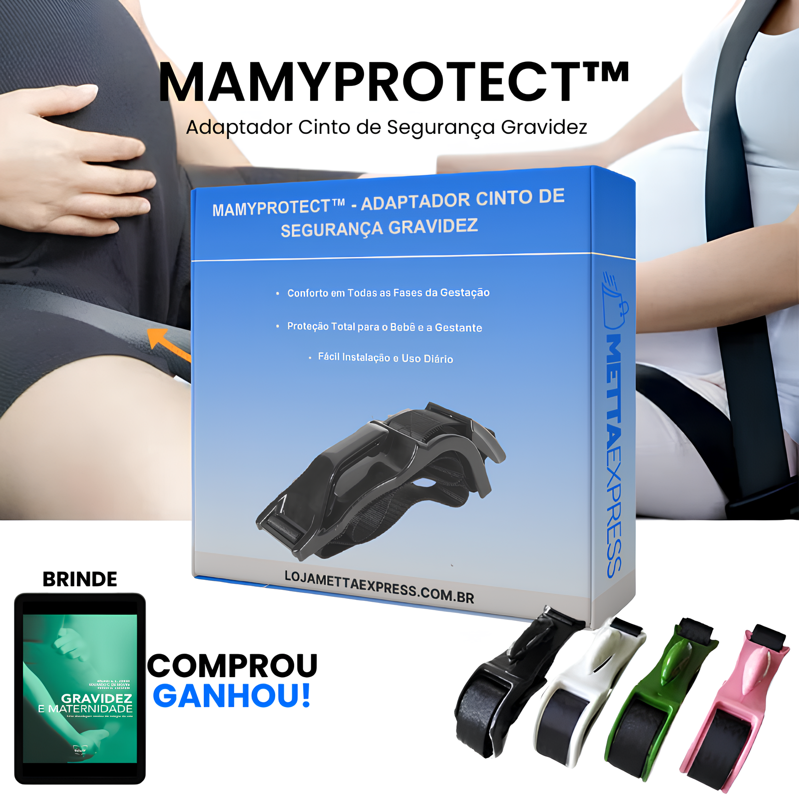 MamyProtect™ - Adaptador Cinto de Segurança Gravidez + Brinde