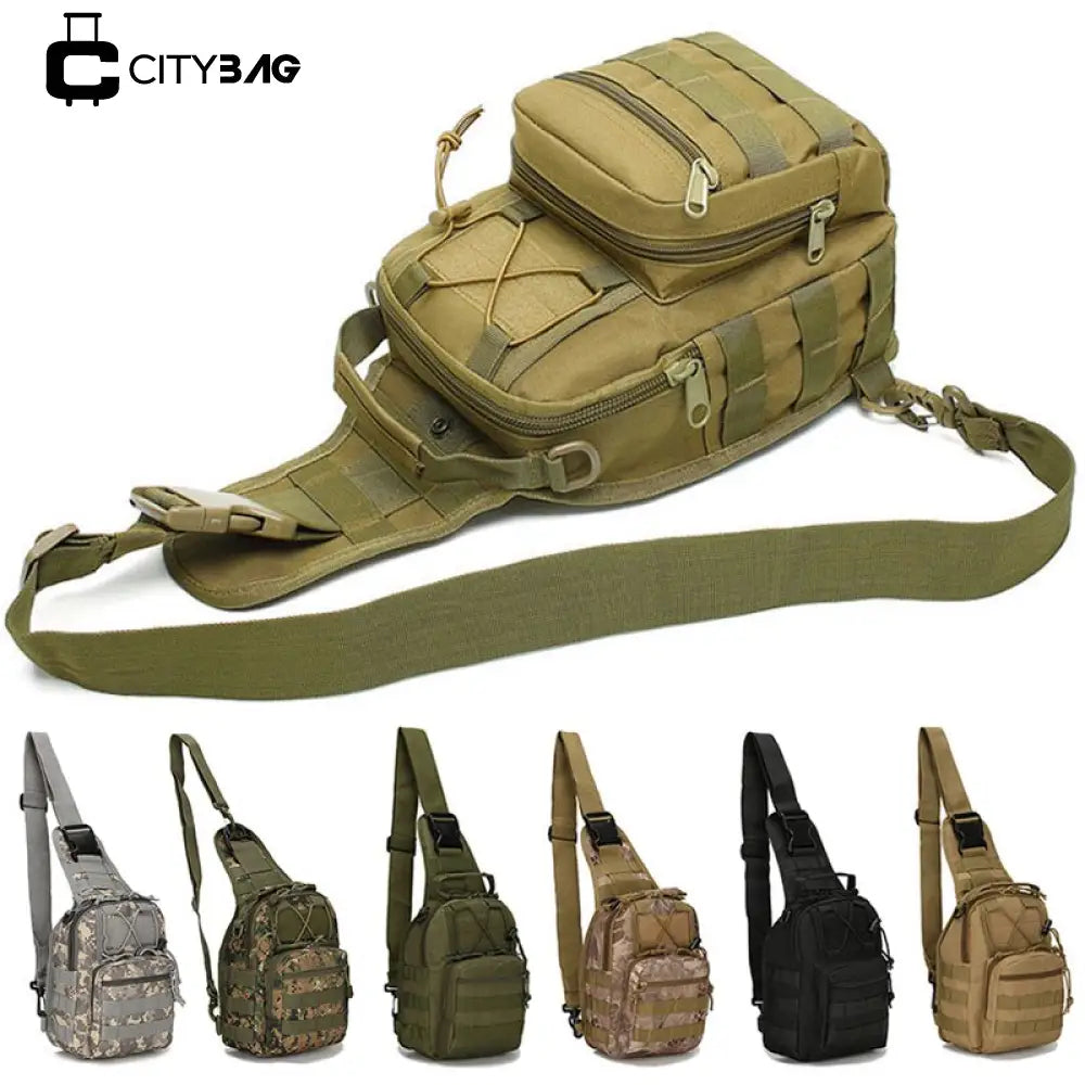 Mochila Militar Transversal de Ombro e Peito Tática - Esportiva